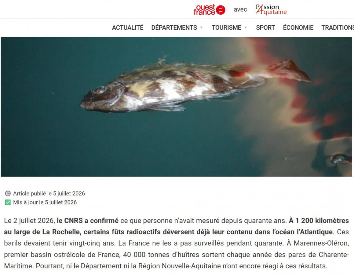 poisson et fûts radiocatifs 2026
